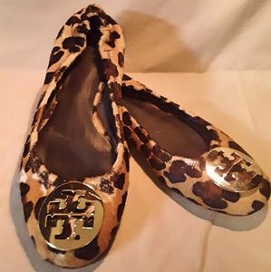 Tory Burch Chetah Print Ballet Flats Size US 8 1/2